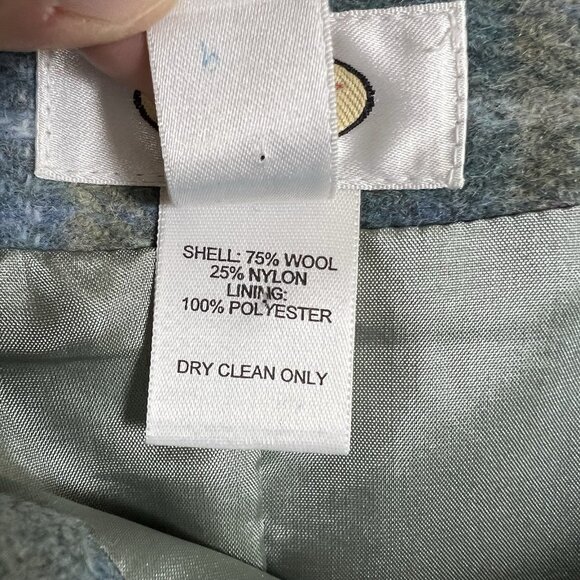 Talbots Wool REAL TRUE WRAP SKIRT Size 8 Plaid Fringe Academia Grunge Y2K 90s - Picture 9 of 12